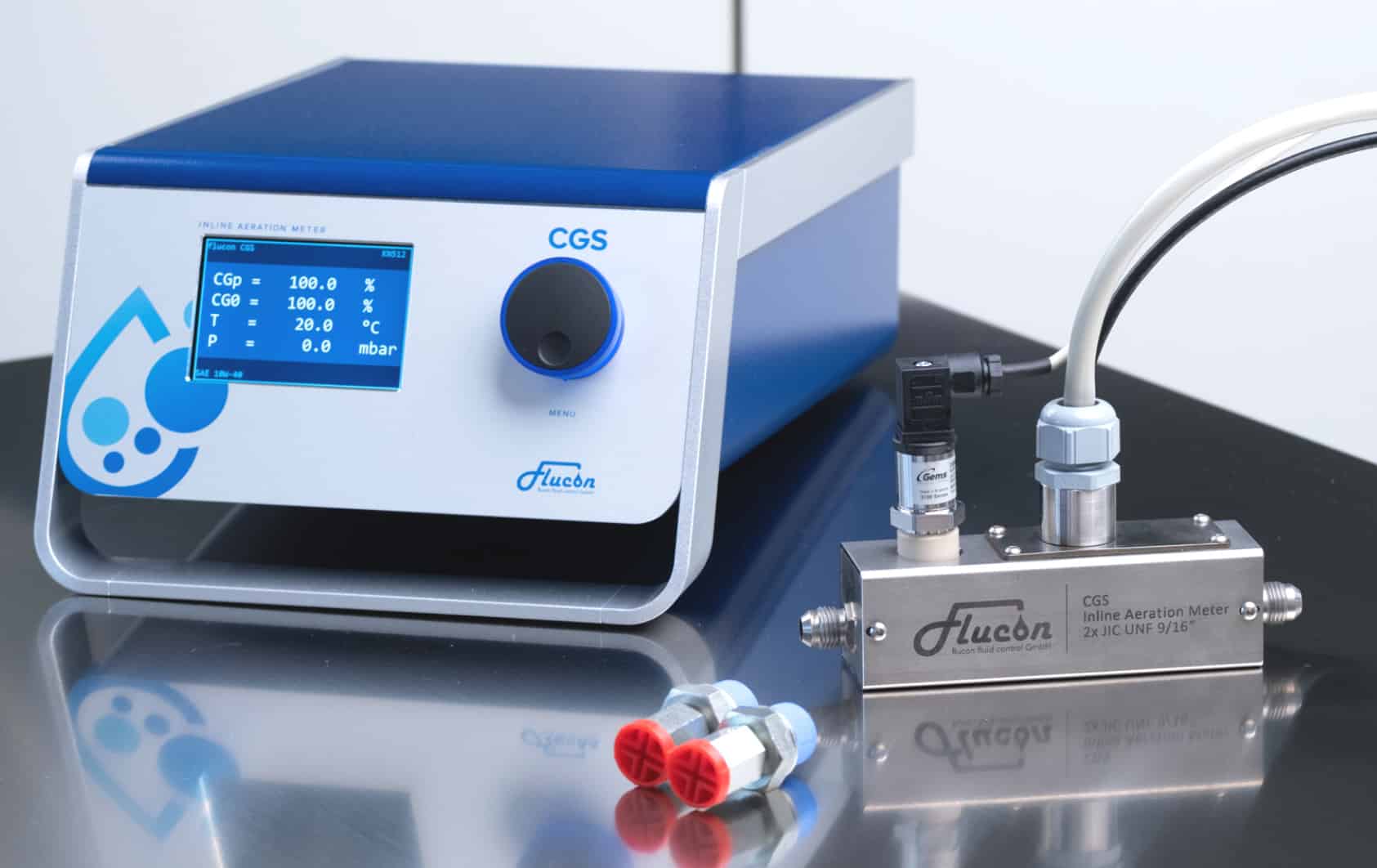 The Concentration Gas System CGS to measure fluid aeration